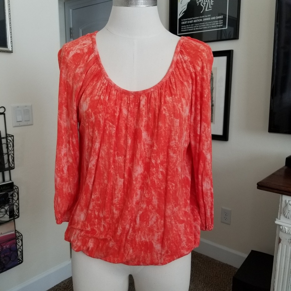 Michael Michael Kors orange knit blouse M EUC
